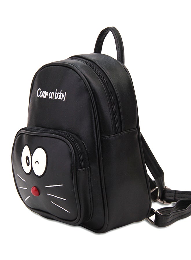 YUEJIN - Zipper Backpack Black - Image 1
