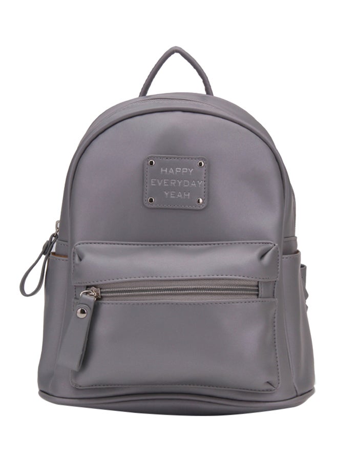 YUEJIN - Zipper Backpack Silver - Image 1