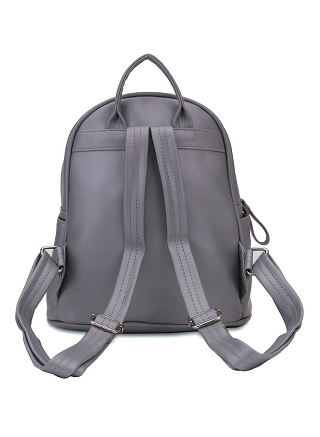 YUEJIN - Zipper Backpack Silver - Image 1