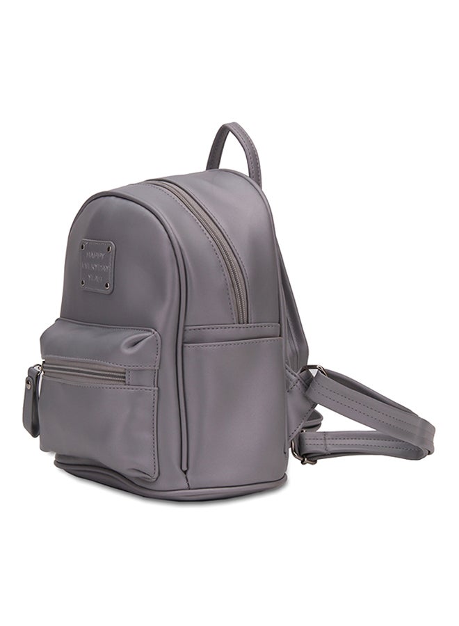 YUEJIN - Zipper Backpack Silver - Image 1