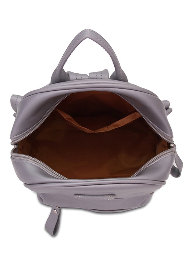 YUEJIN - Zipper Backpack Silver - Image 1