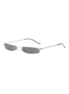 hikulity UV Protection Rectangular Sunglasses Silver/Grey  - Image 1