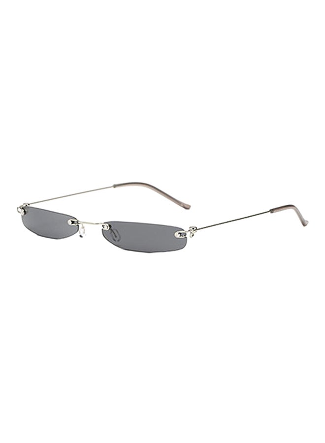hikulity UV Protection Rectangular Sunglasses Silver/Grey  - Image 1