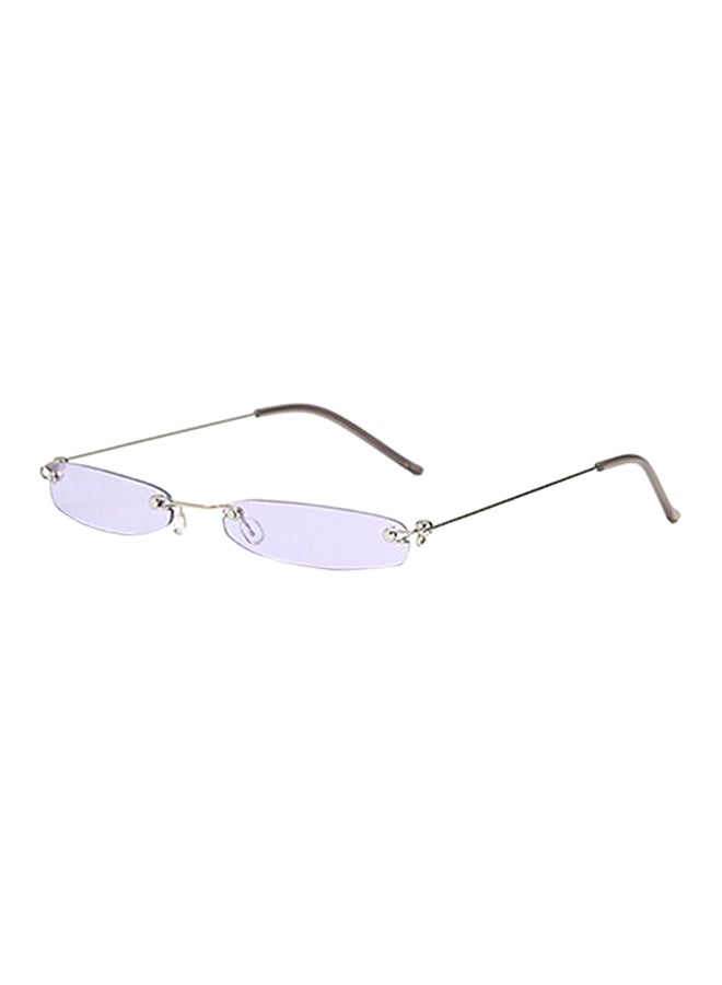 hikulity UV Protection Rectangular Sunglasses Silver/Purple  - Image 1