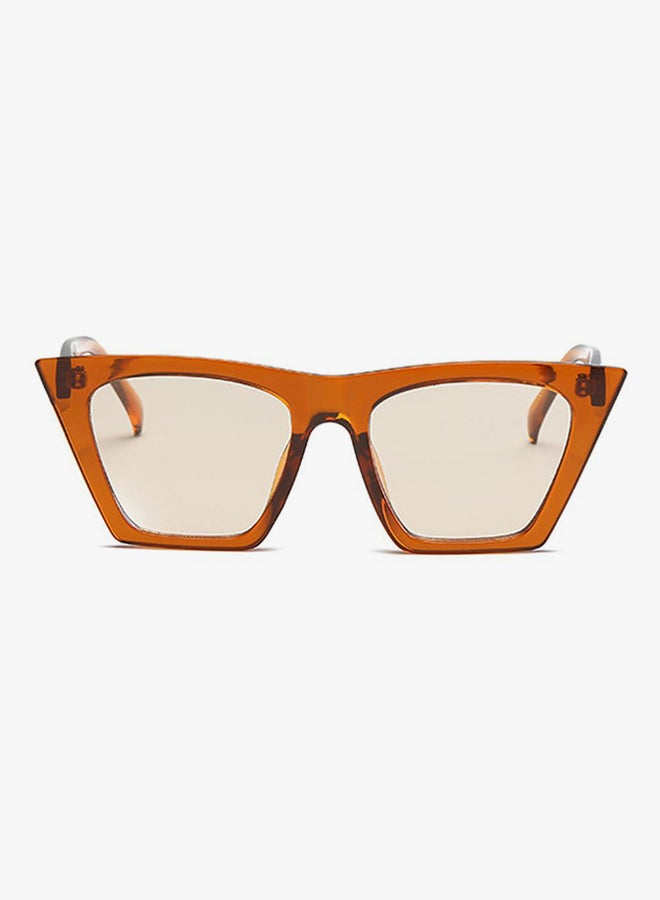 hikulity Women's UV Protection Square Sunglasses Orange  - Image 2