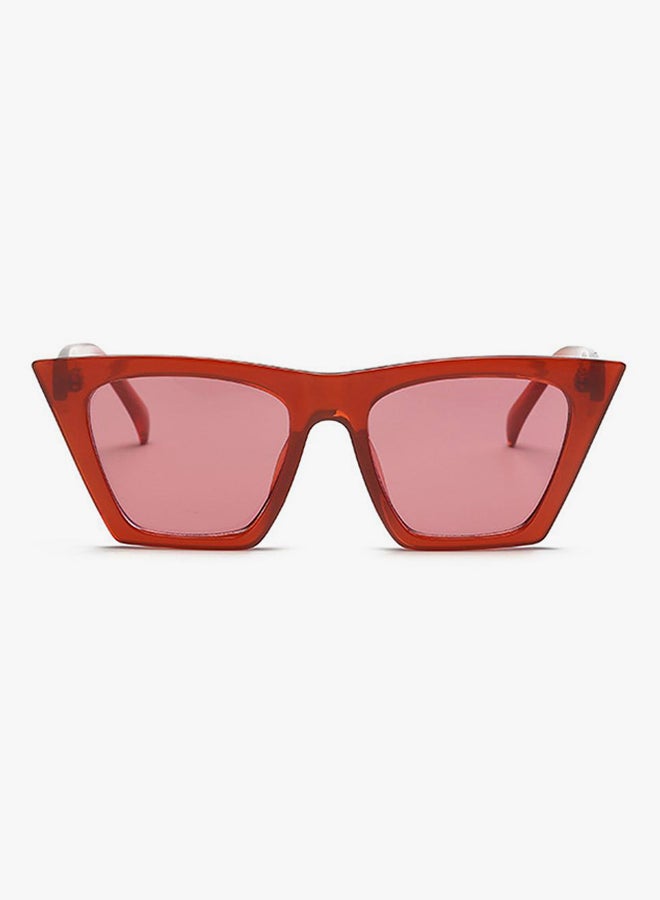 hikulity Women's UV Protection Square Sunglasses Red - Image 2