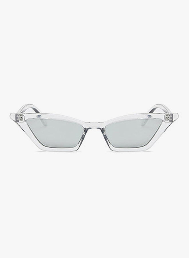 hikulity Women's UV Protection Cat Eye Sunglasses Clear/Silver  - Image 2