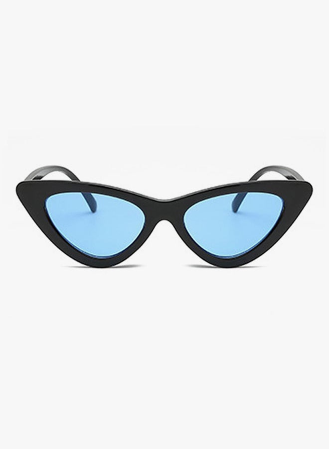 hikulity Women's UV Protection Cat Eye Sunglasses Black/Blue  - Image 2