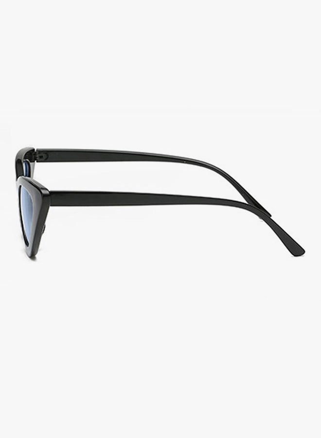 hikulity Women's UV Protection Cat Eye Sunglasses Black/Blue  - Image 3