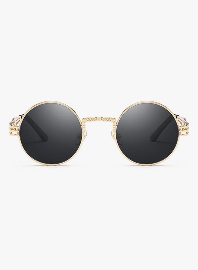 hikulity Polychromatic (Transitions) Round Sunglasses Gold/Grey  - Image 2