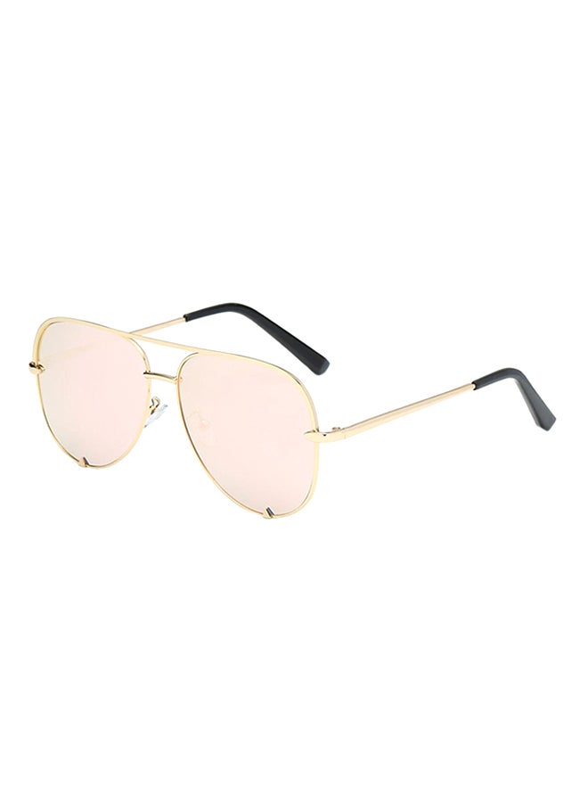 هيكوليتي نظارة شمسية بايلوت بعدسات واقية من الأشعة فوق البنفسجية بلون ذهبي/ وردي