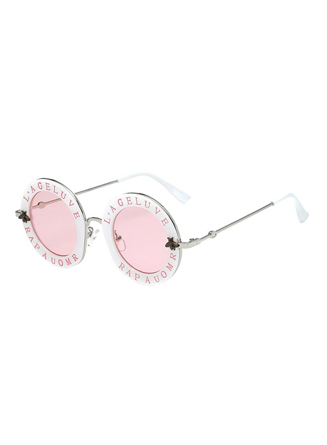 hikulity UV Protection Round Sunglasses Round Bee/White Pink  - Image 1