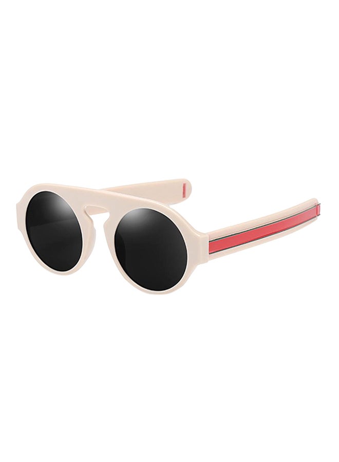 hikulity UV Protection Round Sunglasses Beige/Grey  - Image 1