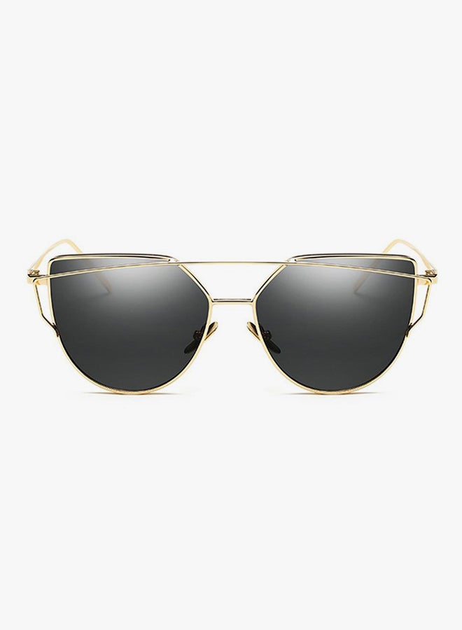 hikulity UV Protection Cat Eye Sunglasses Gold/Grey  - Image 2