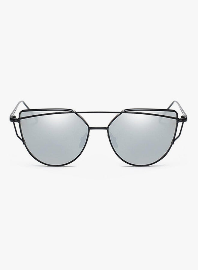 hikulity UV Protection Cat Eye Sunglasses Black/Silver  - Image 2