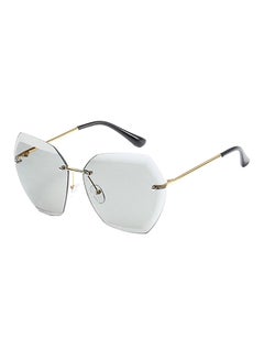 hikulity Women's UV Protection Asymmetrical Sunglasses Gold/Grey  - Image 1