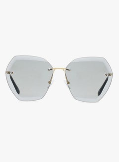 hikulity Women's UV Protection Asymmetrical Sunglasses Gold/Grey  - Image 2