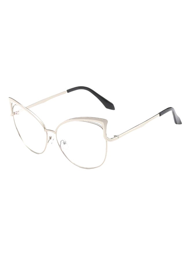 hikulity Women's UV Protection Cat Eye Sunglasses Silver/Clear  - Image 1