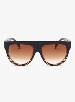 hikulity Women's UV Protection Oversized Sunglasses Black/Leopard Brown  - Image 2