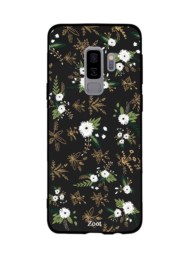 Zoot Thermoplastic Polyurethane Protective Case Cover For Samsung Galaxy S9 Plus Black White Flowers
