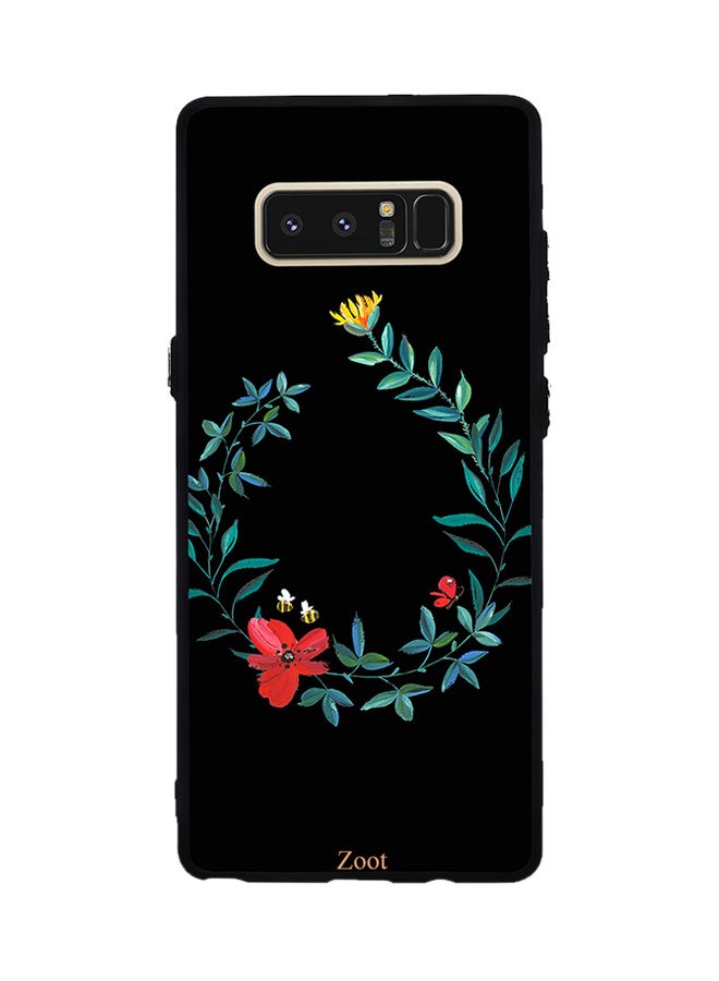 Zoot Thermoplastic Polyurethane Protective Case Cover For Samsung Galaxy Note 8 Black Flower Bee
