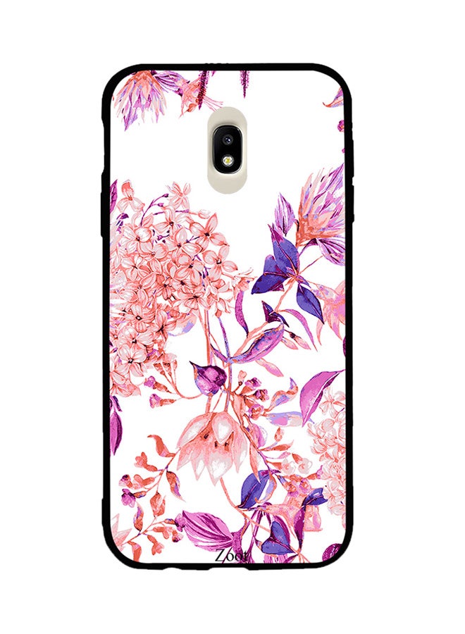 Zoot Thermoplastic Polyurethane Protective Case Cover For Samsung Galaxy J7 Pro Pink Purple Flower Pattern