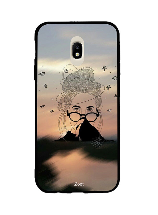 Zoot Thermoplastic Polyurethane Protective Case Cover For Samsung Galaxy J7 Pro Doodle Girl Glasses