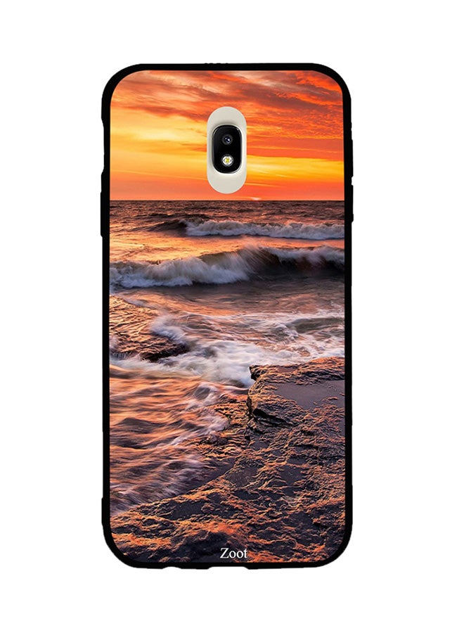 Zoot Thermoplastic Polyurethane Protective Case Cover For Samsung Galaxy J7 Pro Ocean Waves 