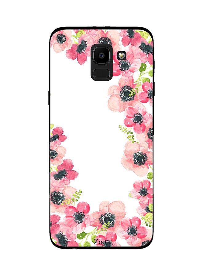 Zoot Thermoplastic Polyurethane Protective Case Cover For Samsung Galaxy J6 Pink Flowers Pattern