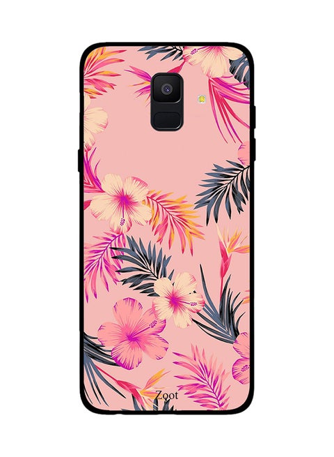 Thermoplastic Polyurethane Protective Case Cover For Samsung Galaxy A6 Leaves And Lilies