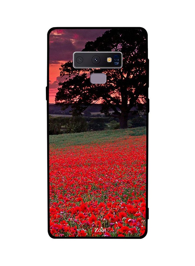 Zoot Thermoplastic Polyurethane Protective Case Cover For Samsung Galaxy Note 9 Red Garden Dark Clouds 