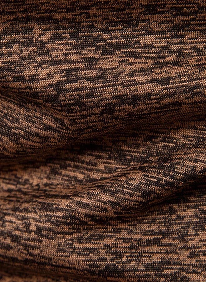 Generic - Polyester Round Neck T-shirt Coffee - Image 1