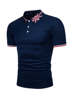 Short Sleeves Polo T-shirt Navy/Red/White