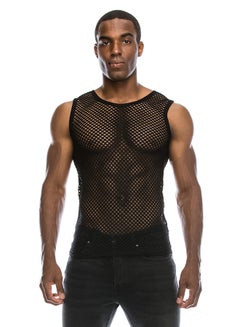 See Through Vest Black