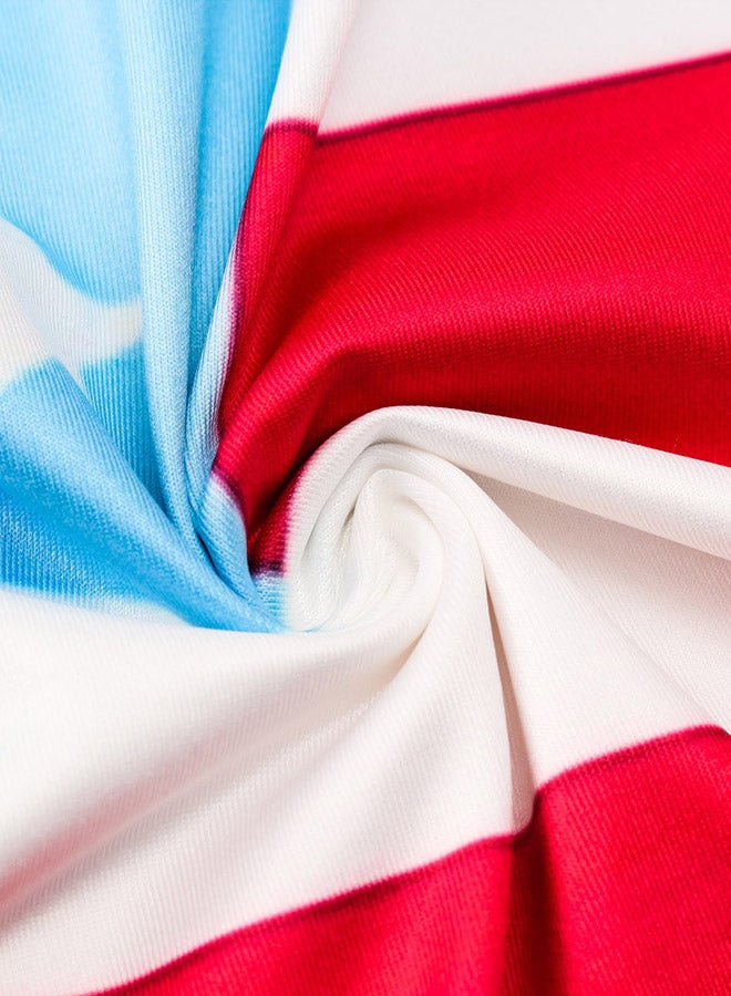 The Old Glory 3D Printed T-shirt White/Red/Blue  - Image 4