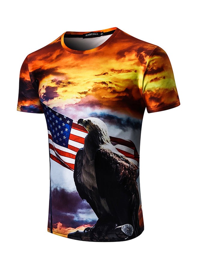 The Old Glory Eagle 3D Printed T-shirt Multicolour - Image 1