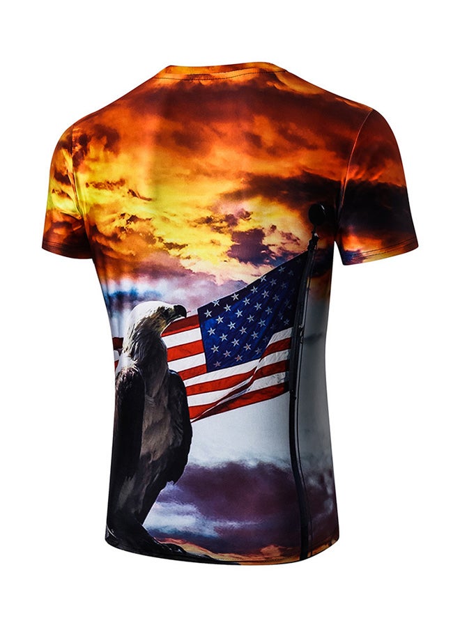 The Old Glory Eagle 3D Printed T-shirt Multicolour - Image 2