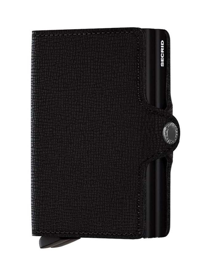 SECRID - Solid Leather Twin Wallet Black - Image 1