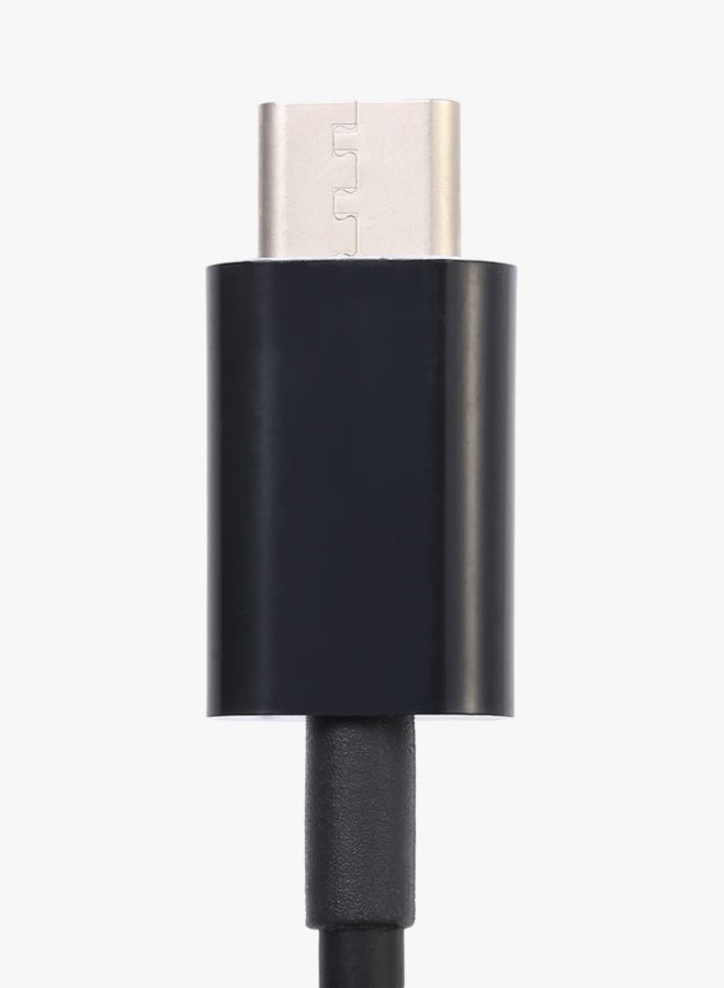Type C Male To Type-A Female OTG Data Cable Black - Image 3