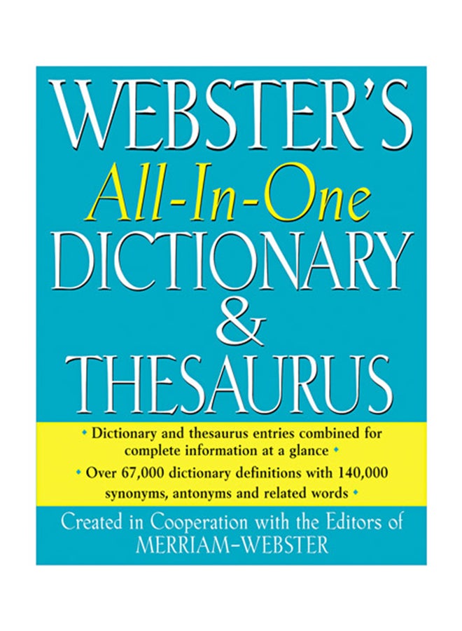 Webster's All-In-One Dictionary And Thesaurus Hardcover English by Merriam-Webster - 3/1/2008 