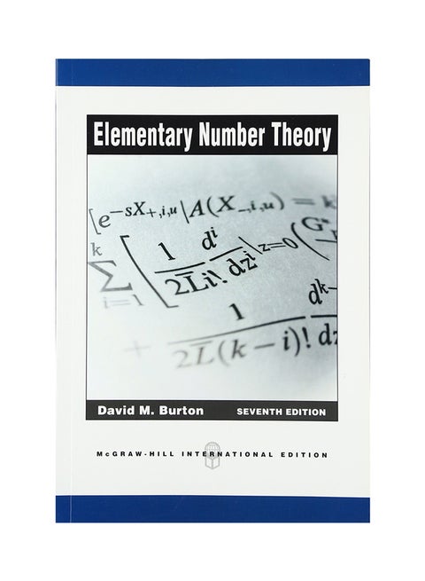Elementary Number Theory Paperback English by David M. Burton - 5/1/2010