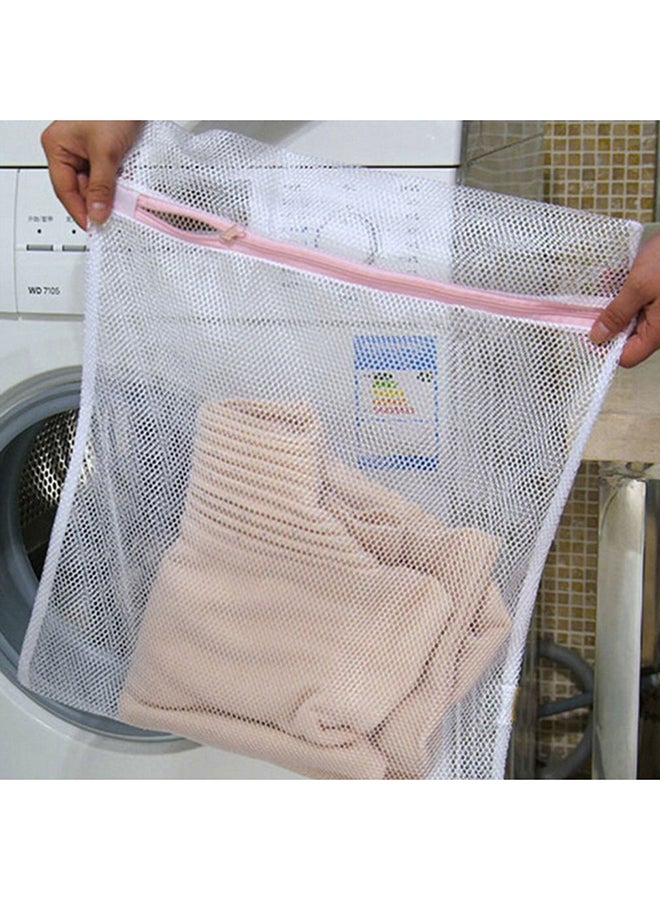 VANDER LIFE Zippered Mesh Laundry Wash Bags White 58 x 47cm - Image 3