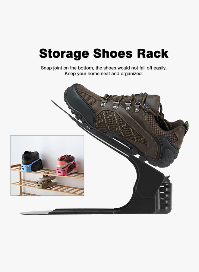 VANDER LIFE Adjustable Shoe Slots Organizer Black - Image 3