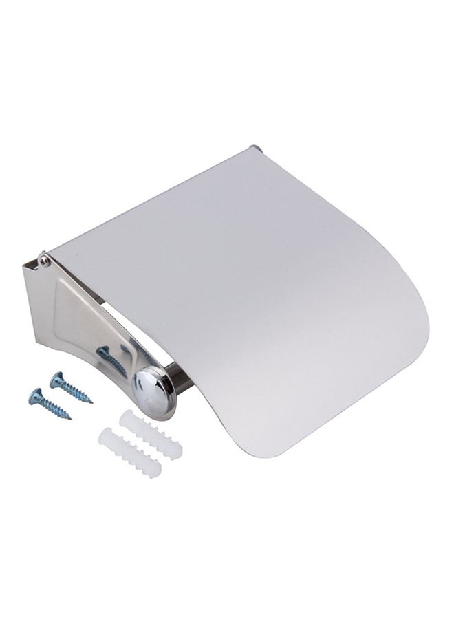 VANDER LIFE Wall Mounted Toilet Roll Holder Silver 127x124x46cm - Image 1