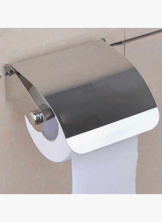 VANDER LIFE Wall Mounted Toilet Roll Holder Silver 127x124x46cm - Image 2