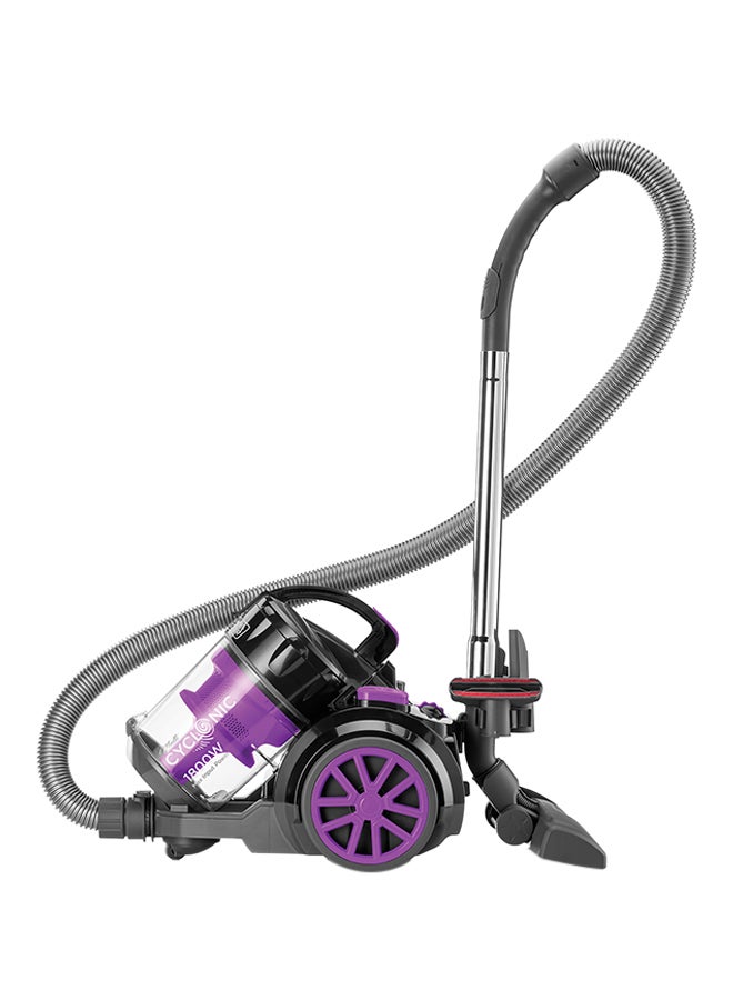 BLACK+DECKER Vacuum Cleaner With Bagless And Multicyclonic Technology 2.5 L 1600 W VM1880-B5 Black/Purple/Grey  - Image 1