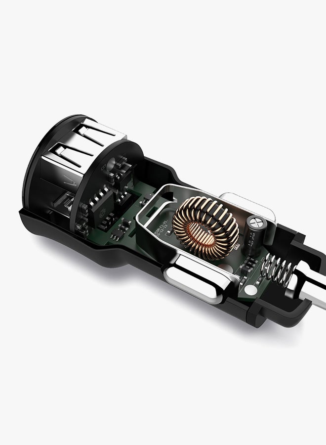 Rock Dual USB Port Car Charger Silver - Image 3