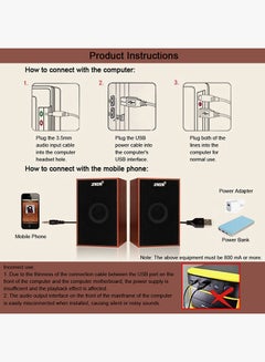 SADA Bass Stereo Wooden Combination Speaker Brown/Black  - Image 3