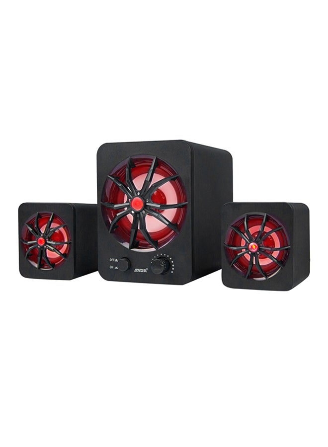 SADA LED Bass Computer Speaker D-207 Black
