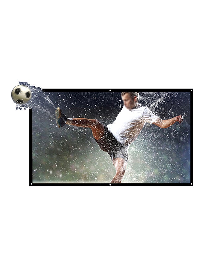 60-Inch Foldable Projector HD Screen H60 White  - Image 1